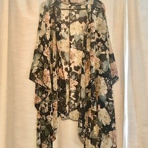 PinkBlush Maternity Navy Floral Kimono 3X